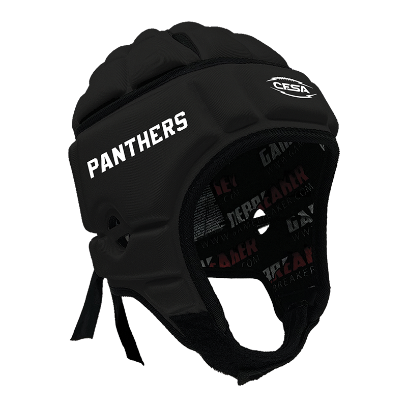 CFSA - Panthers :: GameBreaker or GameBreaker-PRO Headgear WITH FREE CINCH PACK AND GAMEBREAKER LIP PROTECTOR MOUTH GUARD