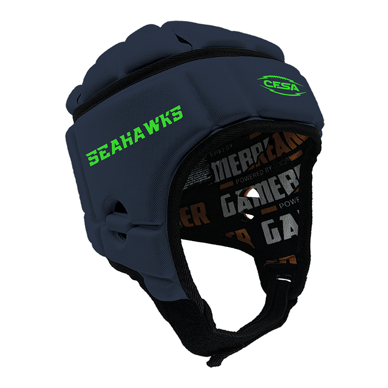 CFSA - Seahawks :: GameBreaker or GameBreaker-PRO Headgear With Free Cinch Pack And Gamebreaker Lip Protector Mouth Guard