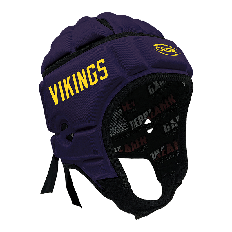 CFSA - Vikings :: GameBreaker or GameBreaker-PRO Headgear With Free Cinch Pack And Gamebreaker Lip Protector Mouth Guard