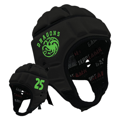DRAGONS FLAG FOOTBALL :: GAMEBREAKER HEADGEAR WITH FREE CINCH PACK AND GAMEBREAKER LIP PROTECTOR MOUTH GUARD