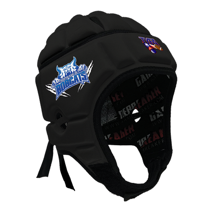 Product image of black gamebreaker multi sport headgear with custom logo
