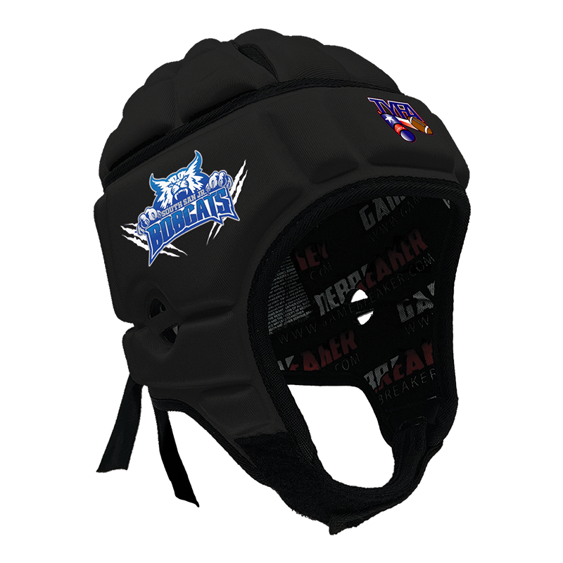 Product image of black gamebreaker multi sport headgear with custom logo