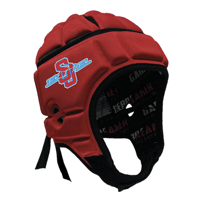 product image of red gamebreaker multi sport headgear with custom logo
