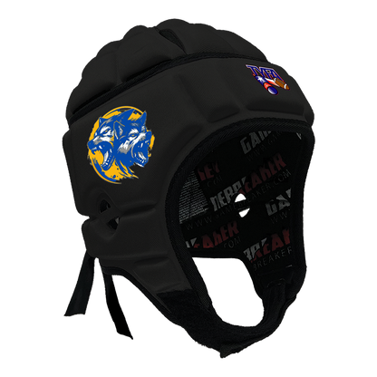 Product image of black gamebreaker multi sport headgear with custom logo