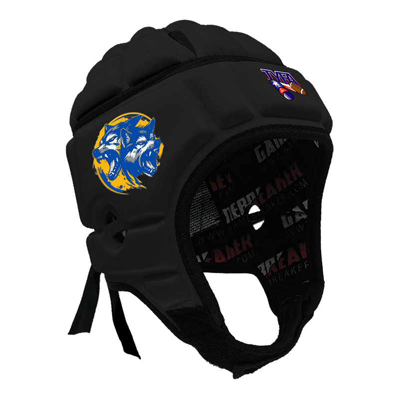 Product image of black gamebreaker multi sport headgear with custom logo
