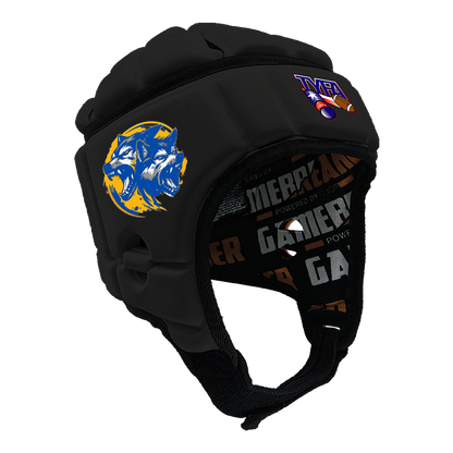 Product image of black gamebreaker multi sport headgear with custom logo