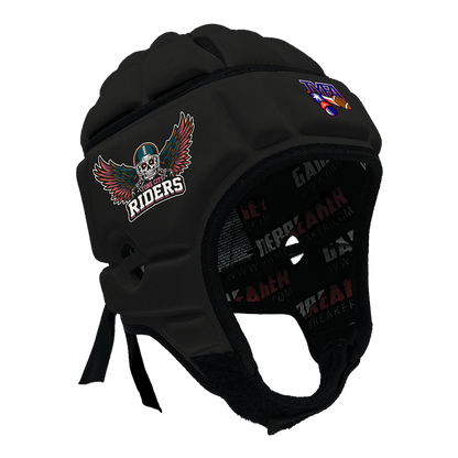 Product image of black gamebreaker multi sport headgear with custom logo