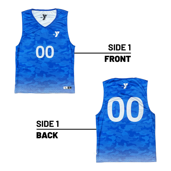 Treasure Valley Family YMCA :: Lightweight Camo V-Neck Reversible Basketball & Volleyball Jersey