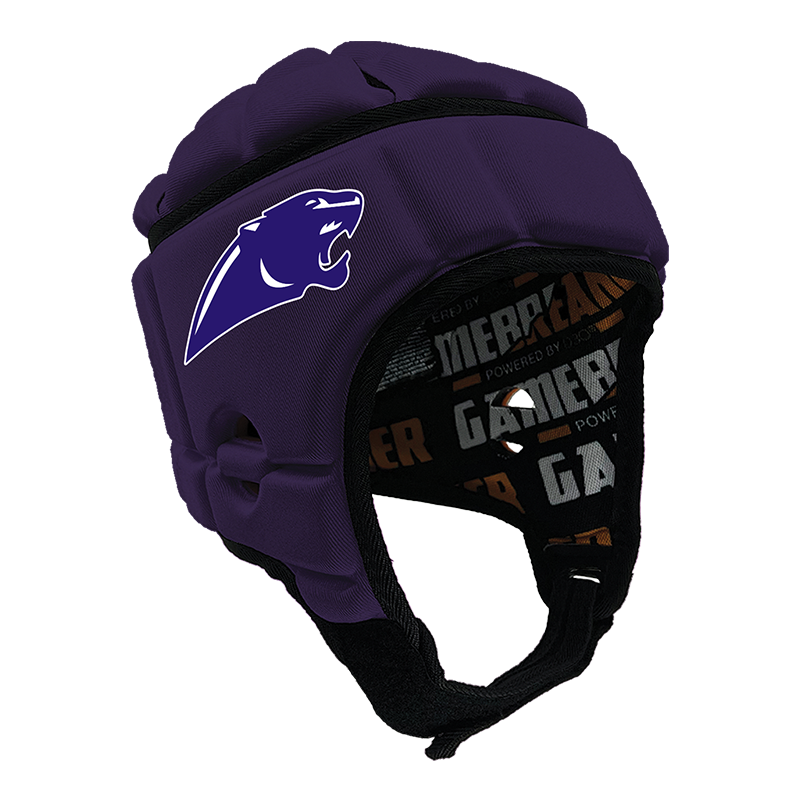 Product image of purple gamebreaker multi sport headgear with custom logo