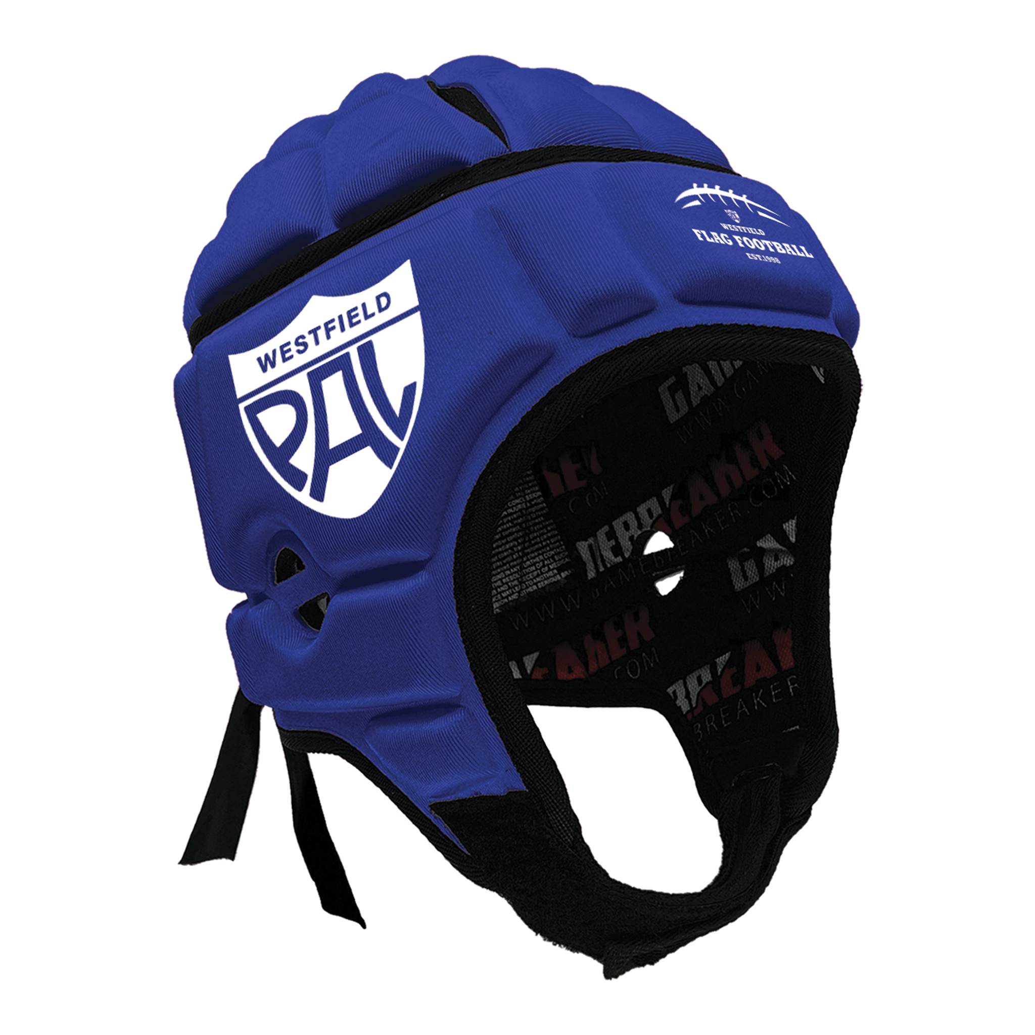 Westfield PAL NFL Flag Football League :: GameBreaker or GameBreaker-Pro Headgear With Free Cinch Pack And Gamebreaker Lip Protector Mouthpiece