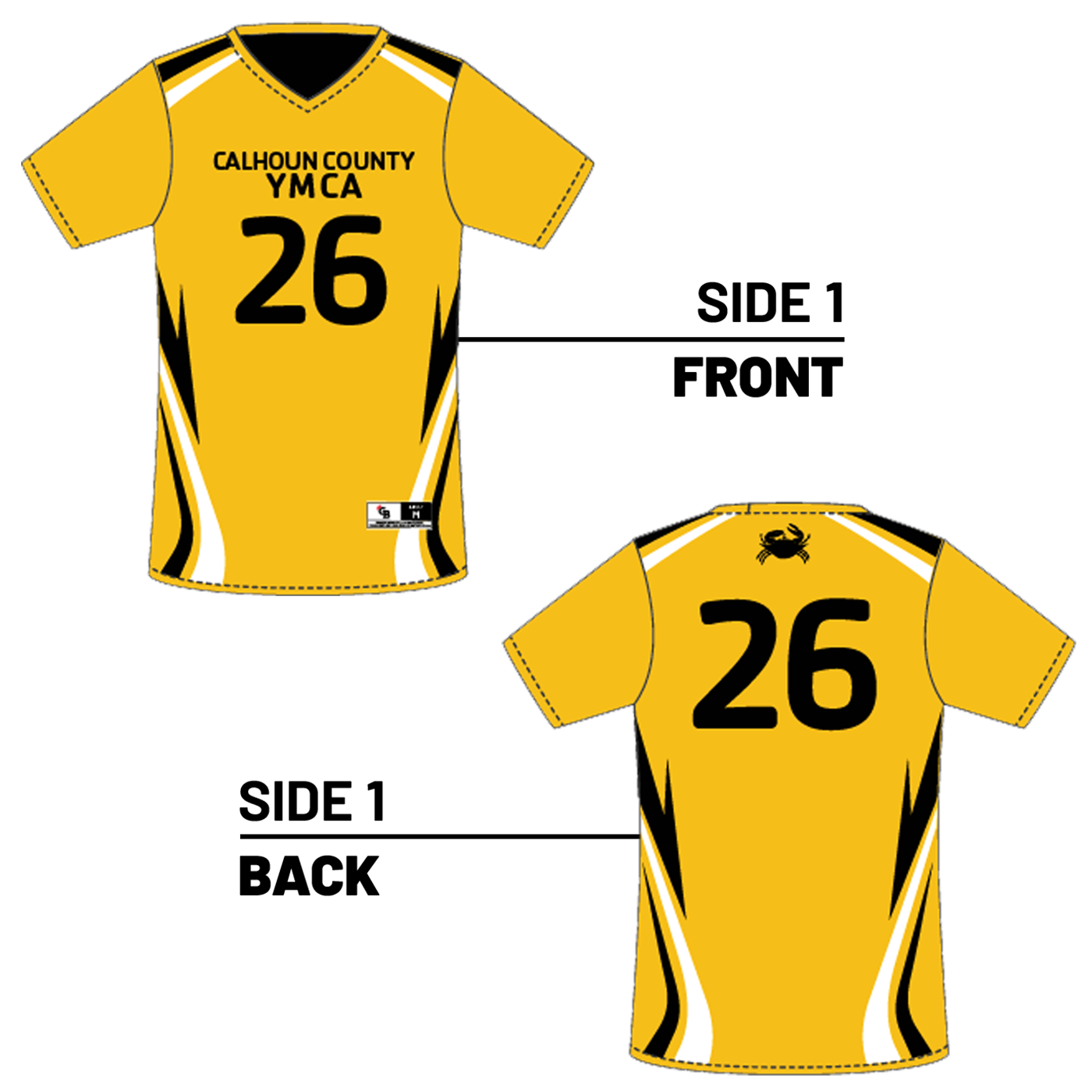 YMCA of the Golden Crescent :: Lightweight Reversible V-Neck Soccer Jersey
