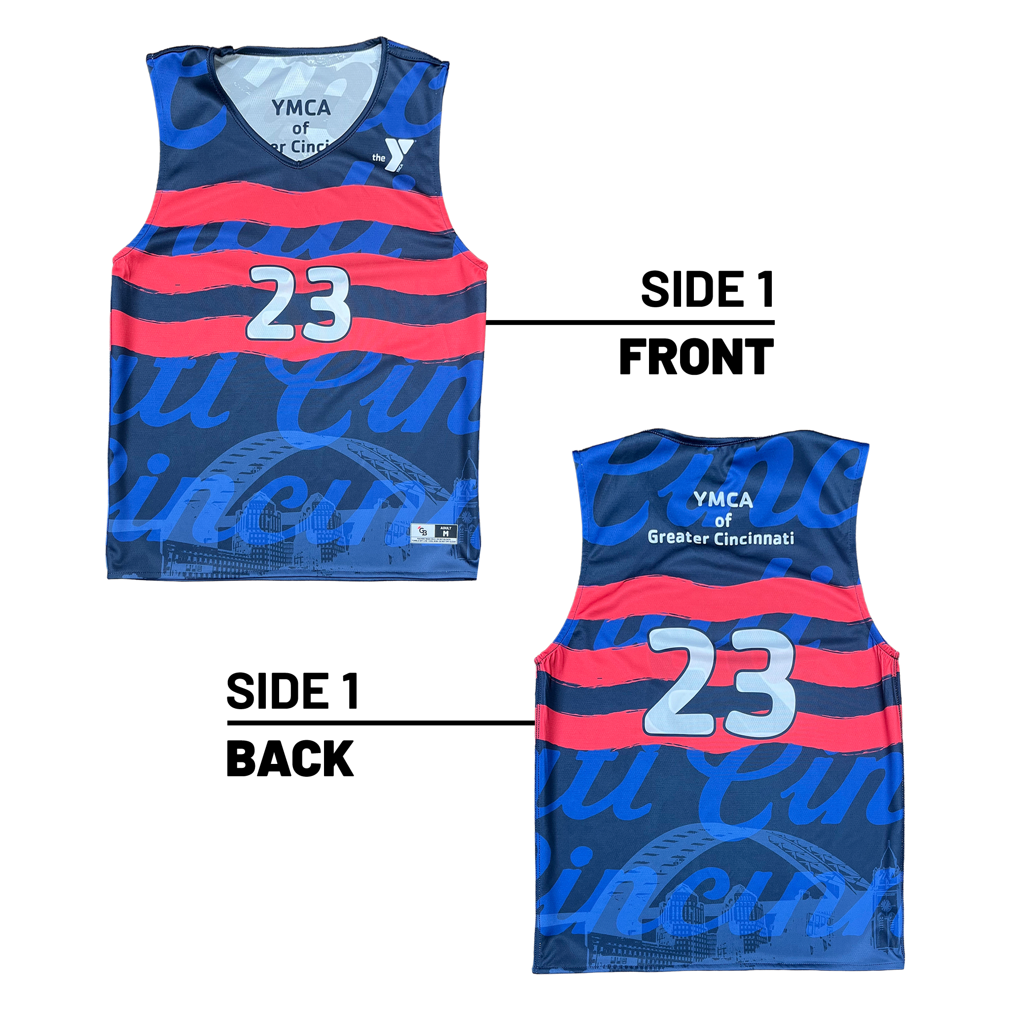 YMCA of Greater Cincinnati :: Lightweight V-Neck Reversible Basketball Jersey