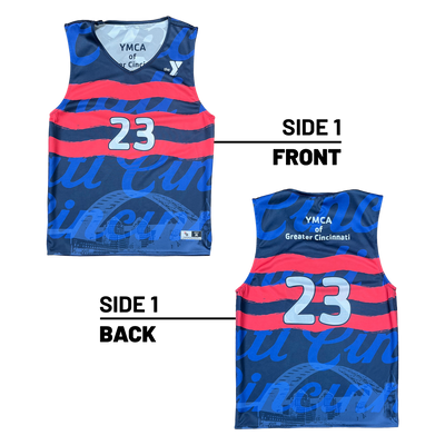 YMCA of Greater Cincinnati :: Lightweight V-Neck Reversible Basketball Jersey