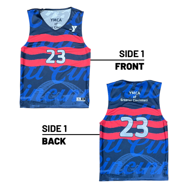 YMCA of Greater Cincinnati :: Lightweight V-Neck Reversible Basketball Jersey