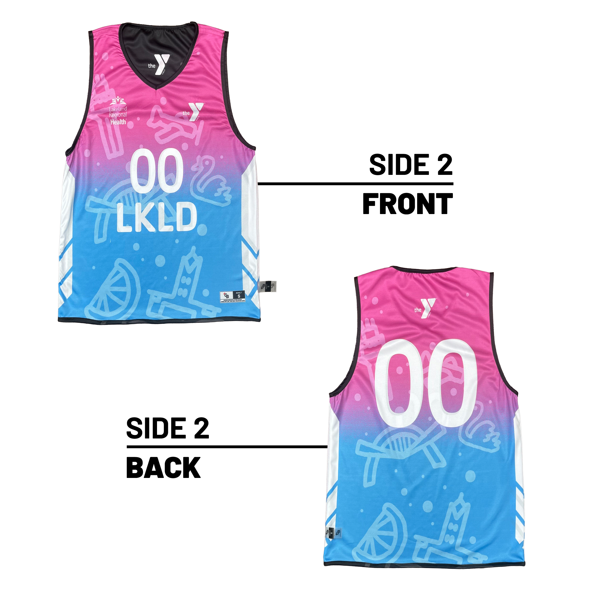 YMCA of West Central Florida :: Lightweight V-Neck Reversible Basketball Jersey