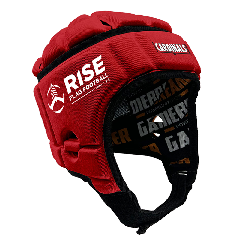 UA RISE FLAG FOOTBALL - CARDINALS :: GAMEBREAKER OR GAMEBREAKER-PRO HEADGEAR WITH FREE CINCH PACK AND Gamebreaker Lip Protector Mouthpiece