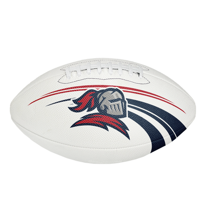 GameBreaker Custom Printed Football. White football with red and navy design