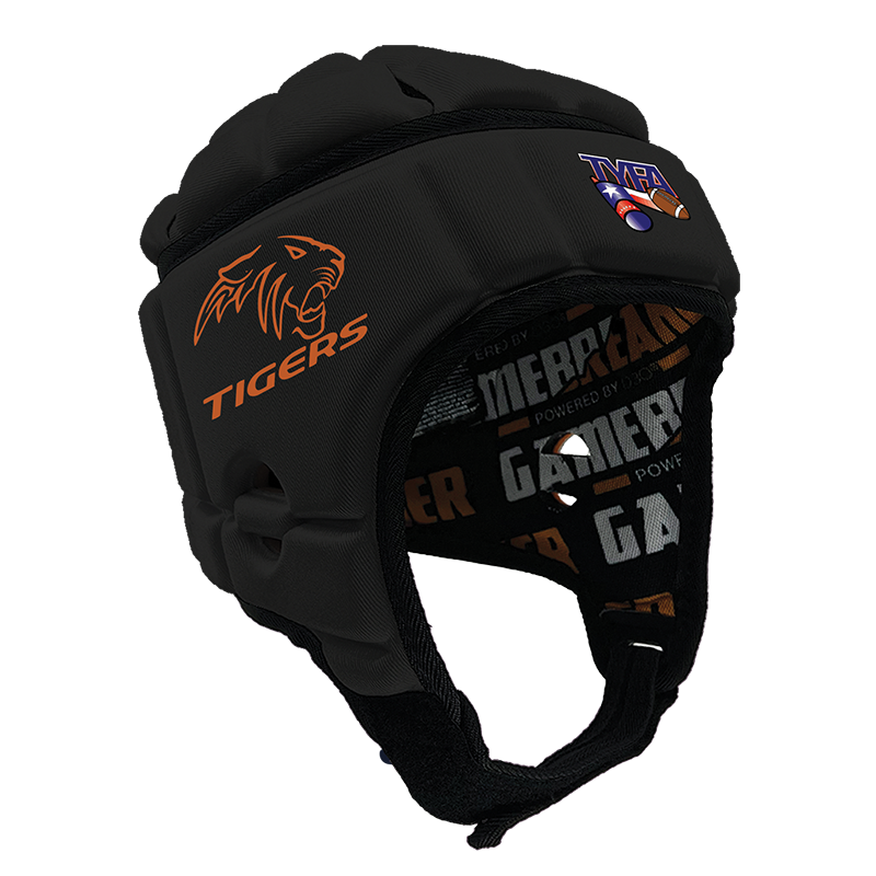 Mercedes Sabertooth Tigers - TYFA :: GameBreaker or GameBreaker-Pro Headgear with Free Cinch Pack and Lip Protector Mouthguard